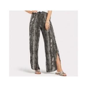 Anthropologie Payton Jenson Evereve Charcoal Slit Wide Leg Tie Dye Pant  Small